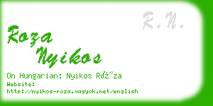 roza nyikos business card